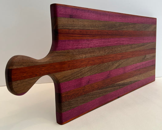 Walnut Purpleheart Padauk Charcuterie Board (23.5")